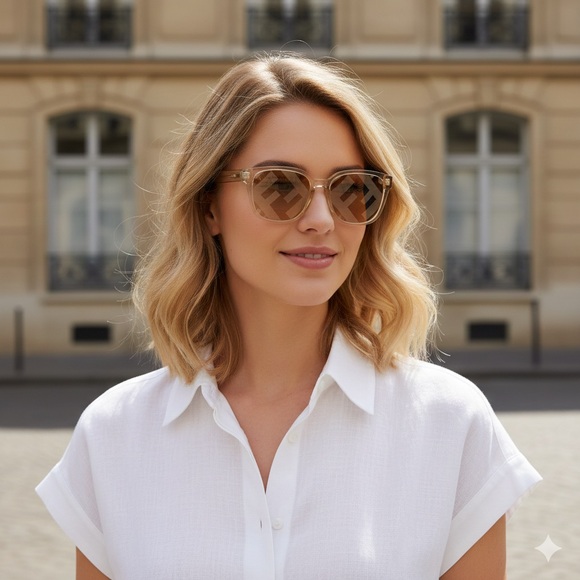 Fendi Mirrored Jumbo FF Monogram Lens Sunglasses - Picture 3 of 17